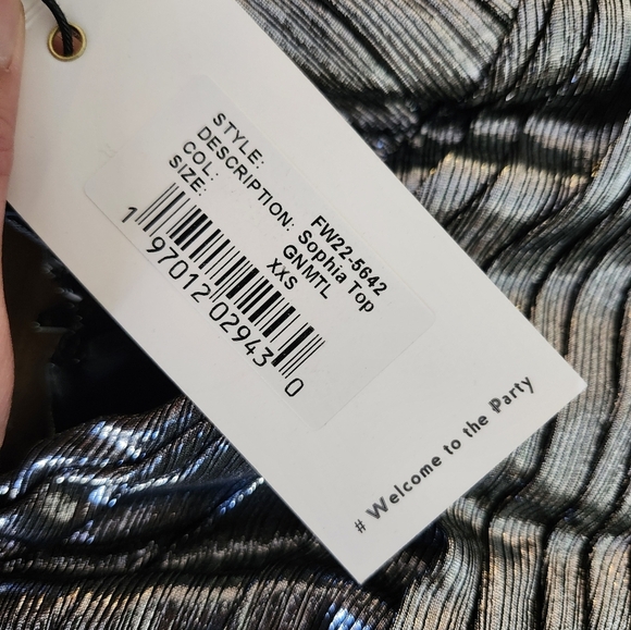 Retrofete Sophia Top in Gunmetal XXS - Picture 7 of 12